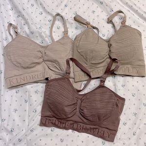 Three maternity & nursing & pumping bras